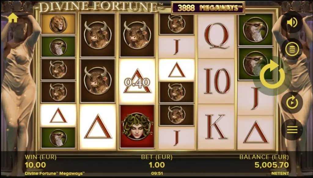 Divine Fortune Slot Review: Jackpots, Falling Wilds and Free Spins 1 Divine Fortune slot gameplay