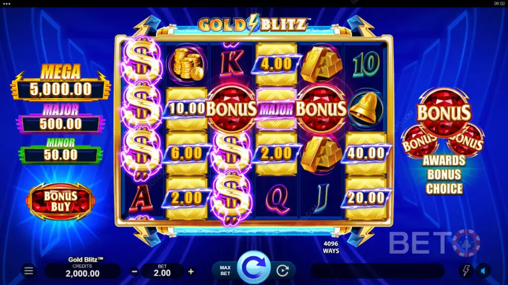 Gold Blitz Slot Review: Collect Feature, Jackpots and Free Spins 1 Gold Blitz slot big win screen