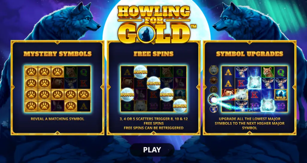 Howling for Gold Slot Review: RTP, Free Spins and Symbol Upgrades 1 Howling for Gold slot free spins