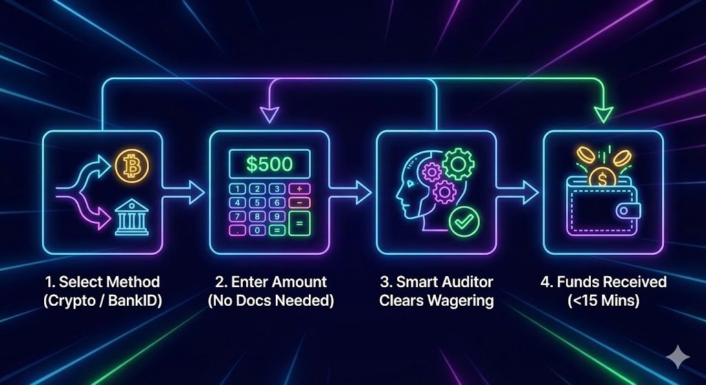 Fastest withdrawal online casinos with no ID check 2026 leaderboard and tech guide